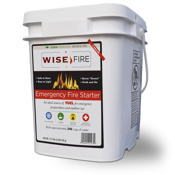 4 Gallon Bucket of Wise Emergency Survival Fire Starter