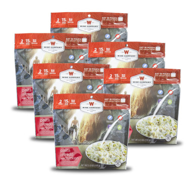 6ct Pack – Outdoor Pasta Alfredo with Chicken (2 Serving Pouch)