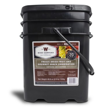 120 Servings of Wise Emergency Survival Freeze Dried Fruit Food Storage