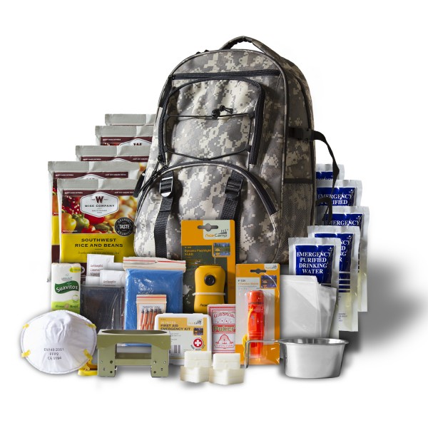 Wise Five Day Emergency Survival Kit with Food & Water for One Person –  Camo - Wise Food Now
