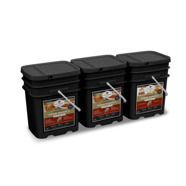 360 Serving Package – 62 lbs – Includes: 2 – 120 Serving Entrée Buckets and 1 – 120 Serving Breakfast Bucket